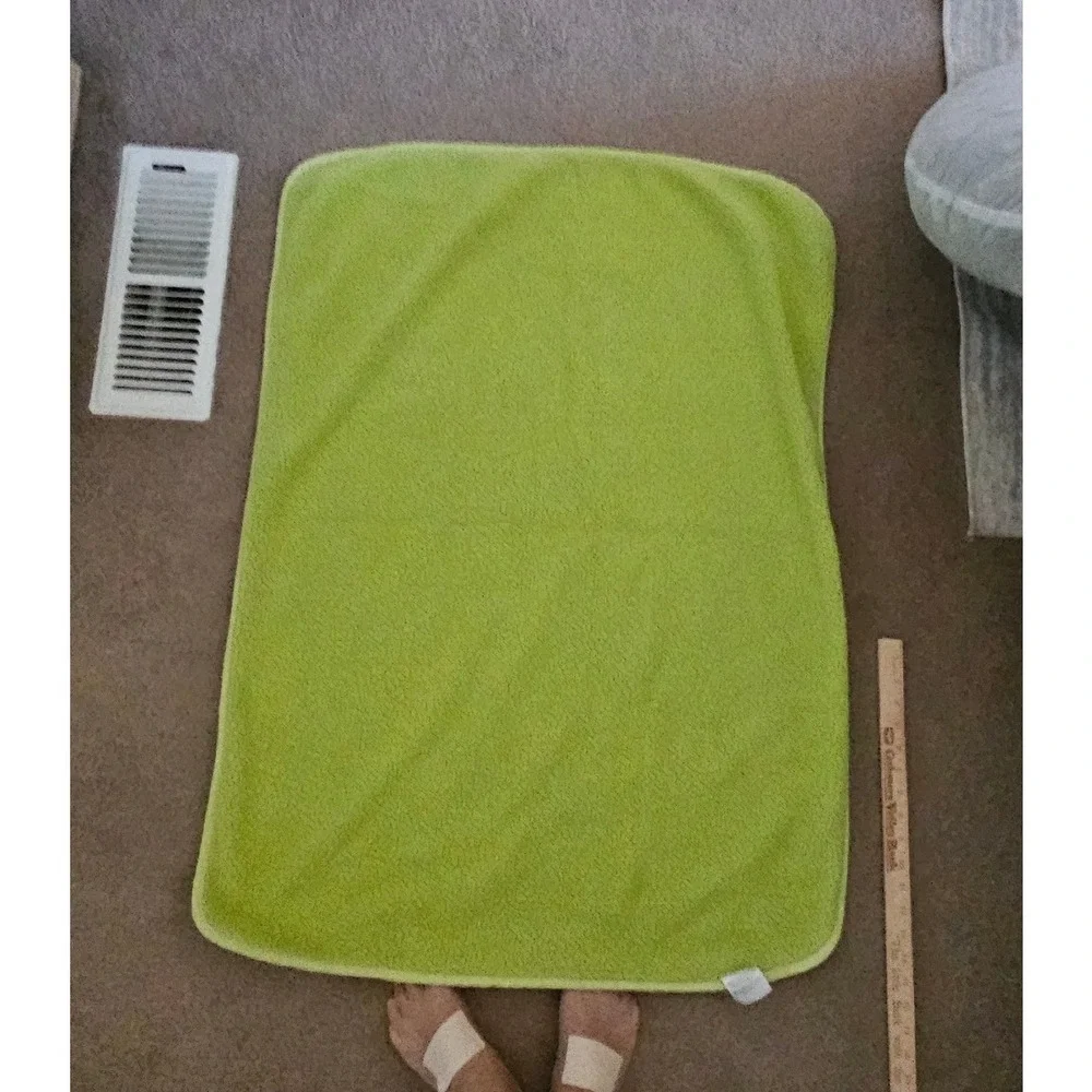 Disney Winnie the Pooh Tigger Baby Blanket White Green Fleece 30x40 RN 99584